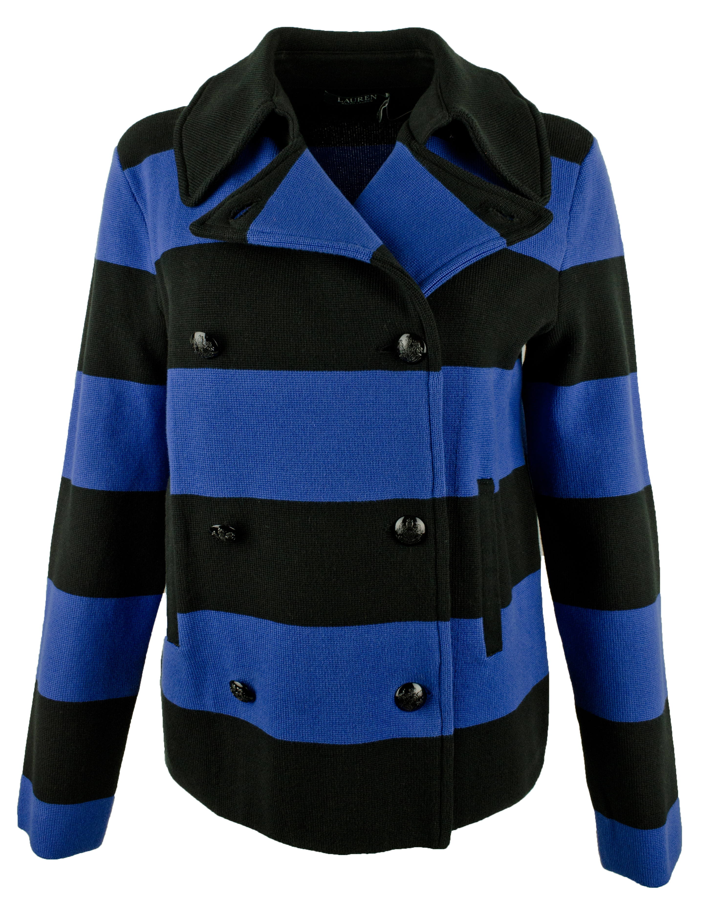 ralph lauren knit double breasted blazer