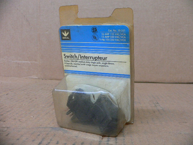 IDEAL Cat. No. 10-351 Rocker Switch ON-Off 16A 125V 12A 250V