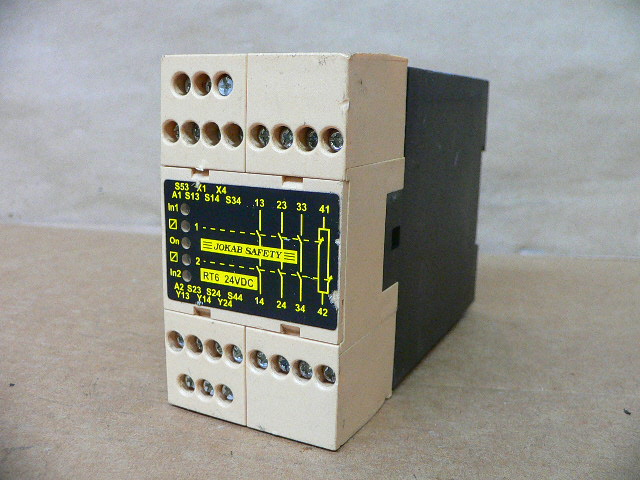 JOKAB SAFETY RT6, 24VDC SAFETY RELAY MODULE USED Electrical Control Electronic
