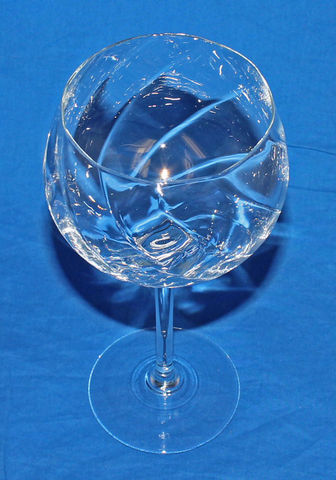 Spiral Cut Wine Glass Stemware, 8'H $35 V