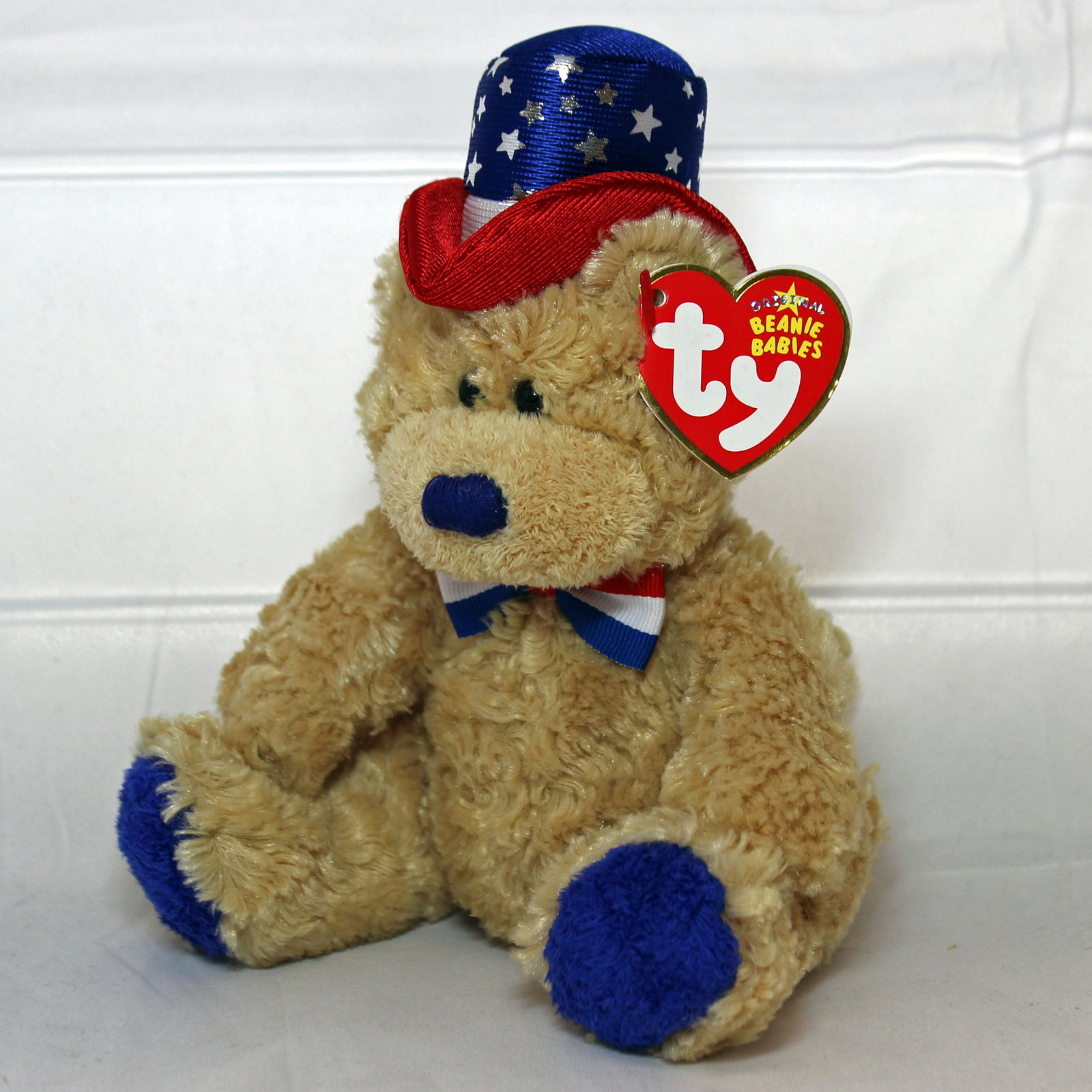 Ty Beanie Baby Independence Bear Blue version 2006 MWMT Patriotic