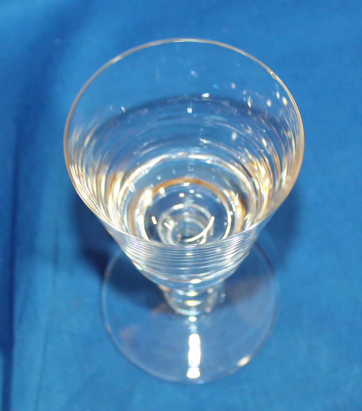 Val St Lambert Crystal Stemware, State White Wine Goblet Glass, 5.18 in
