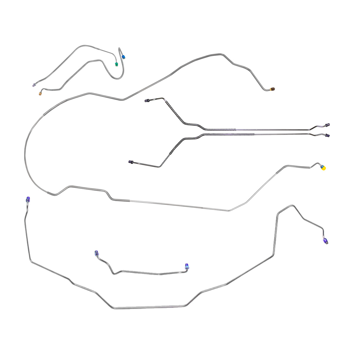 1969 GTO 442 Skylark Front Manual Disc Brake Line Kit Set