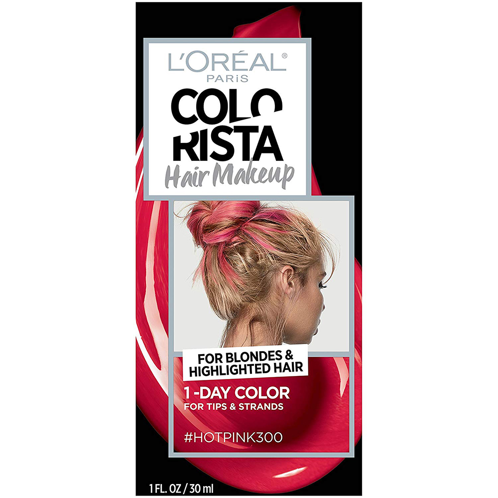 L Oreal Paris Colorista Hair Makeup 1 Day Hair Color Hot Pink 300