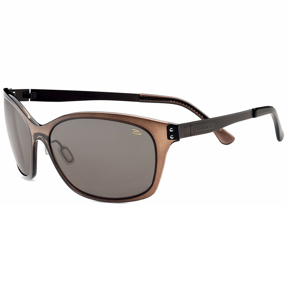 Serengeti Cosmopolitan Sara Sunglasses, Polar PhD CPG, Satin Dark Brown