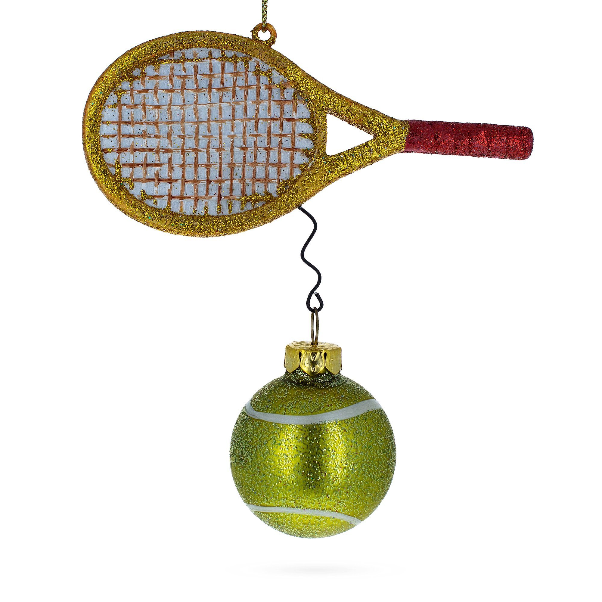 Tennis Racket and Ball Glass Christmas Ornament eBay