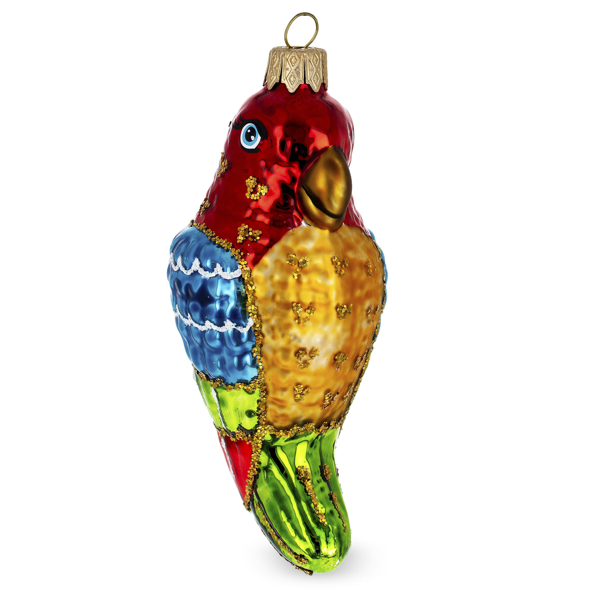 Colorful Parrot Glass Christmas Ornament eBay