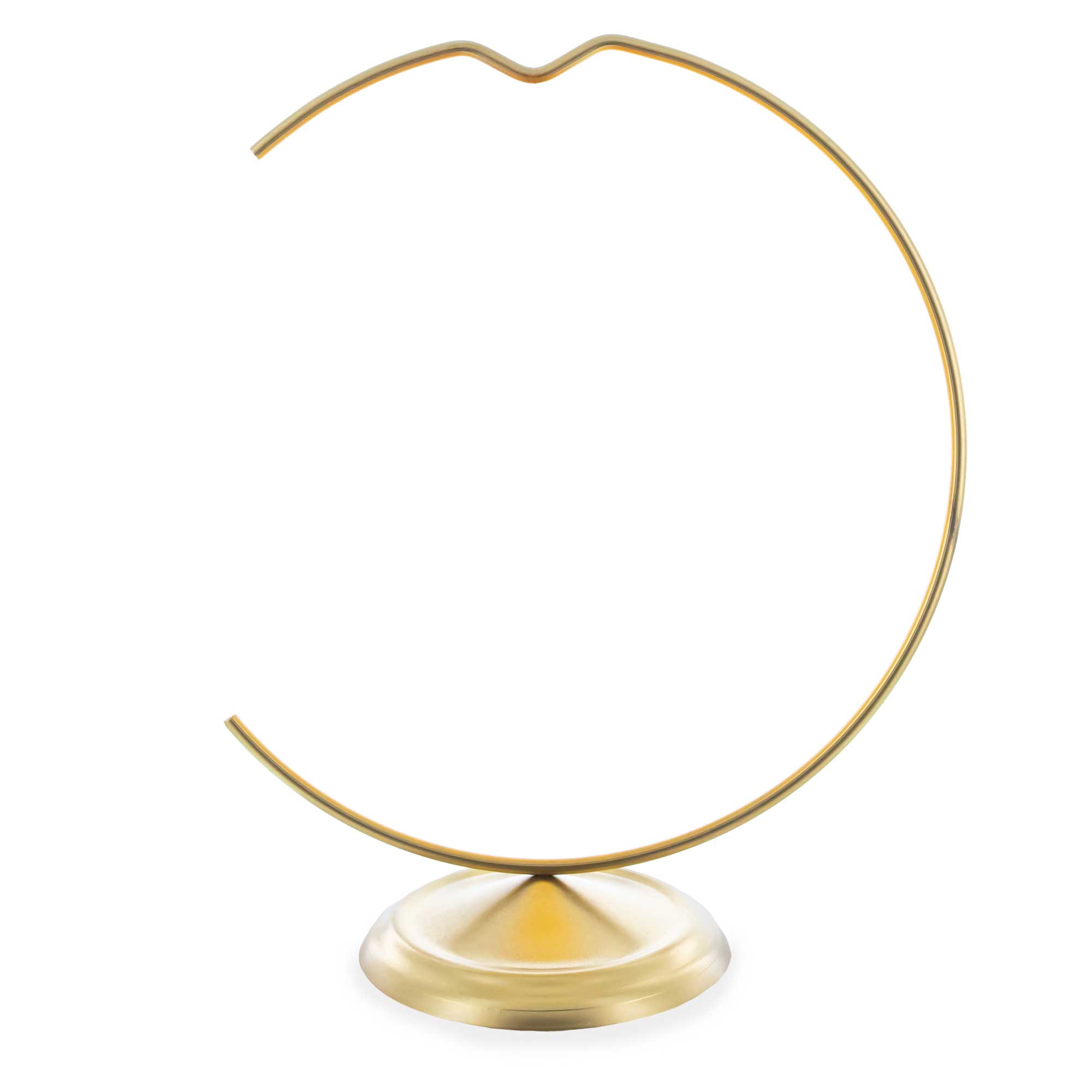 Crescent Moon with Hook Notch Gold Metal Ornament Display Stand 8.8 Inches (Poland)