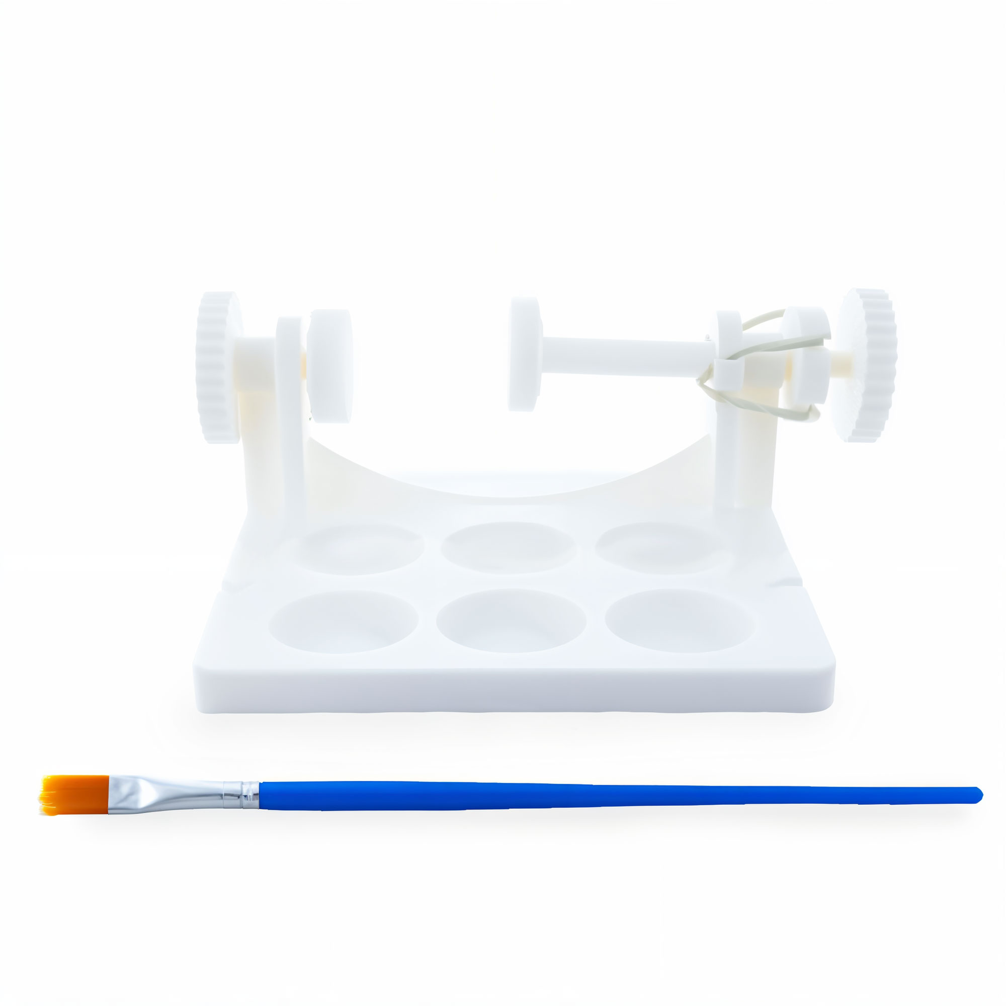 Kids Mini Plastic Craft Lathe with Brush for Decorating Eggs