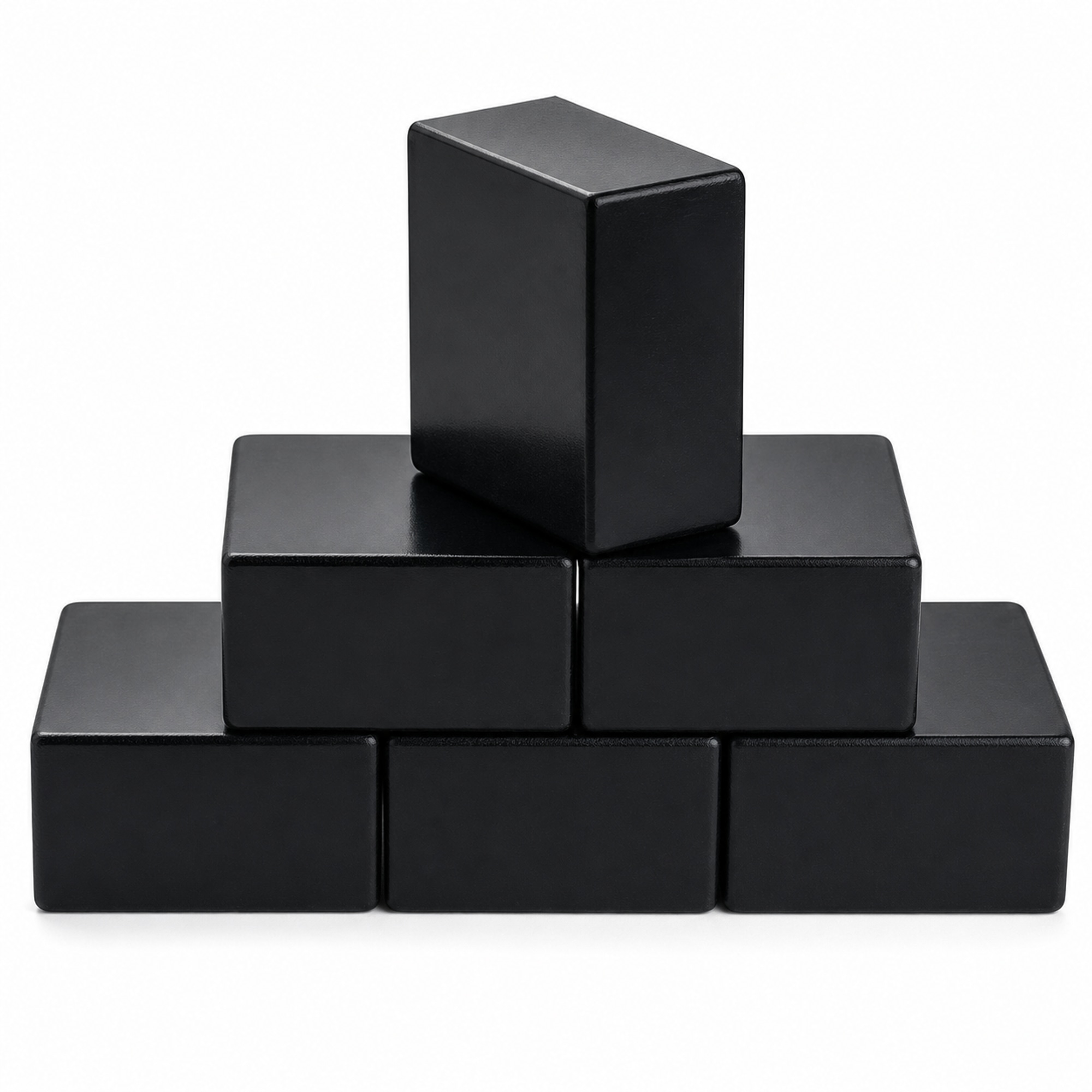 Set of 6 Black Pure Filtered Square Beeswaxes 2.4 oz