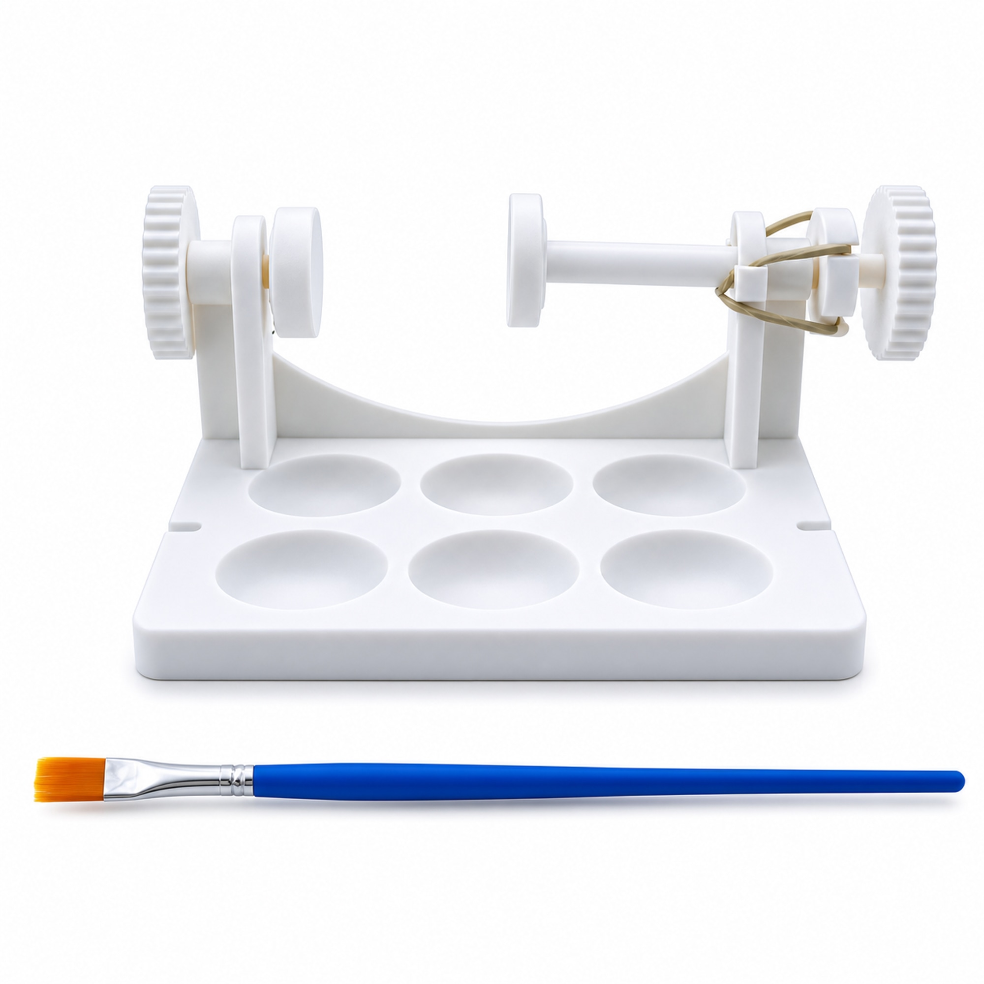 Kids Mini Plastic Craft Lathe with Brush for Decorating Eggs