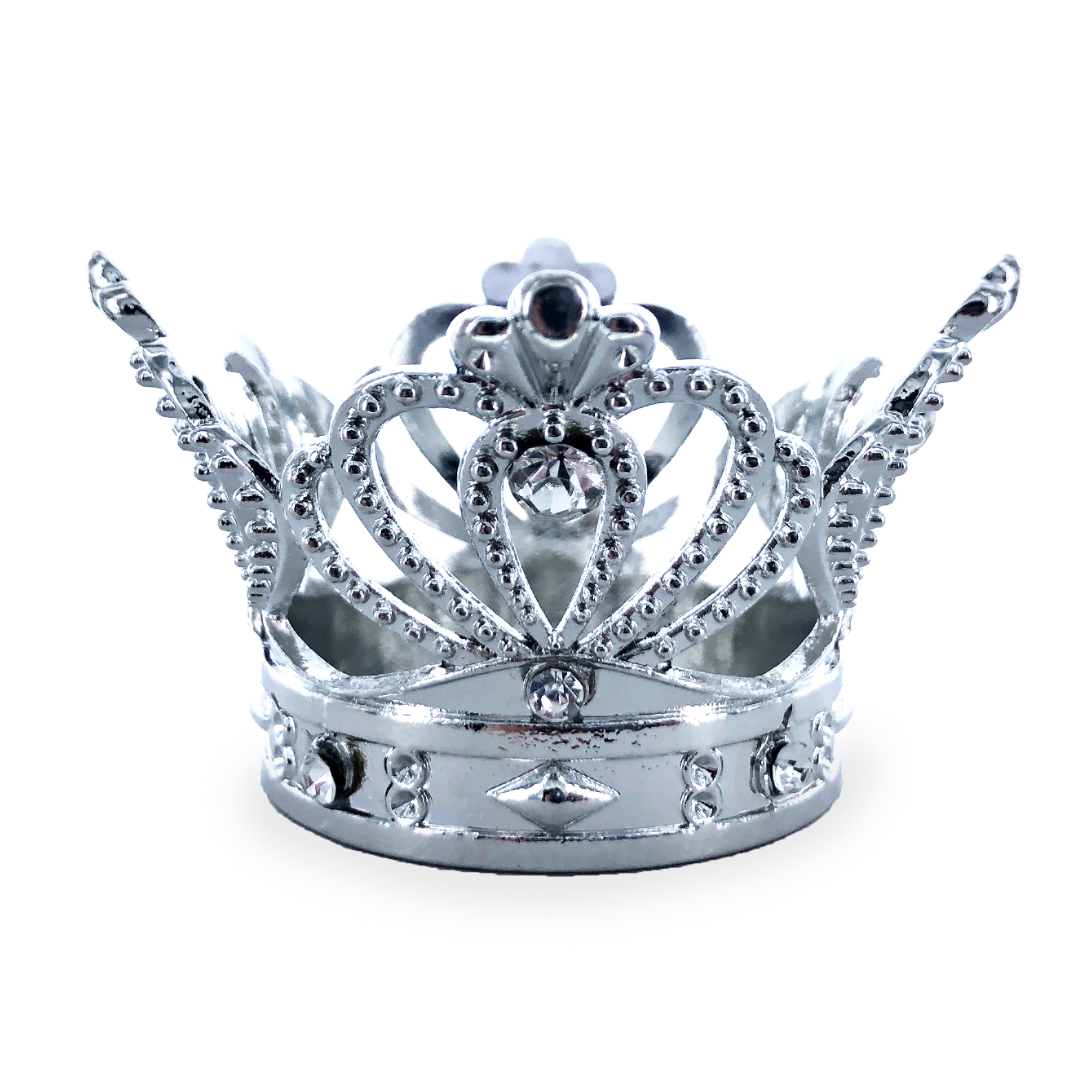 Ornate Silver Crown Egg Stand Holder Display