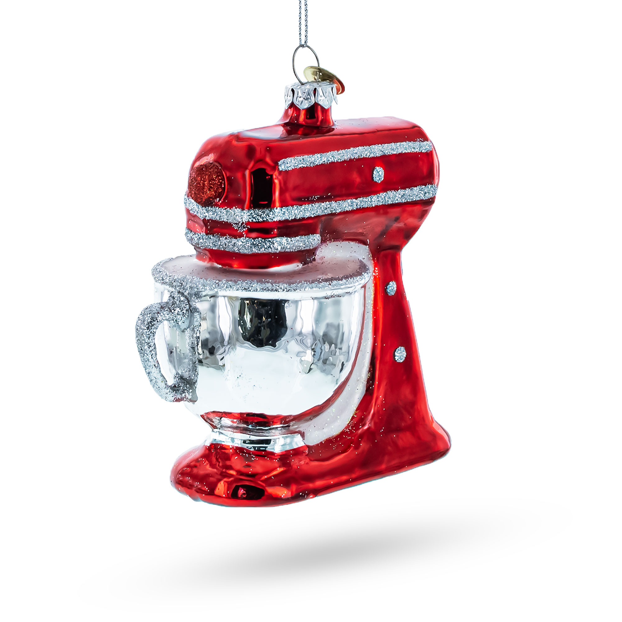 Retro Stand Kitchen Mixer Glass Christmas Ornament