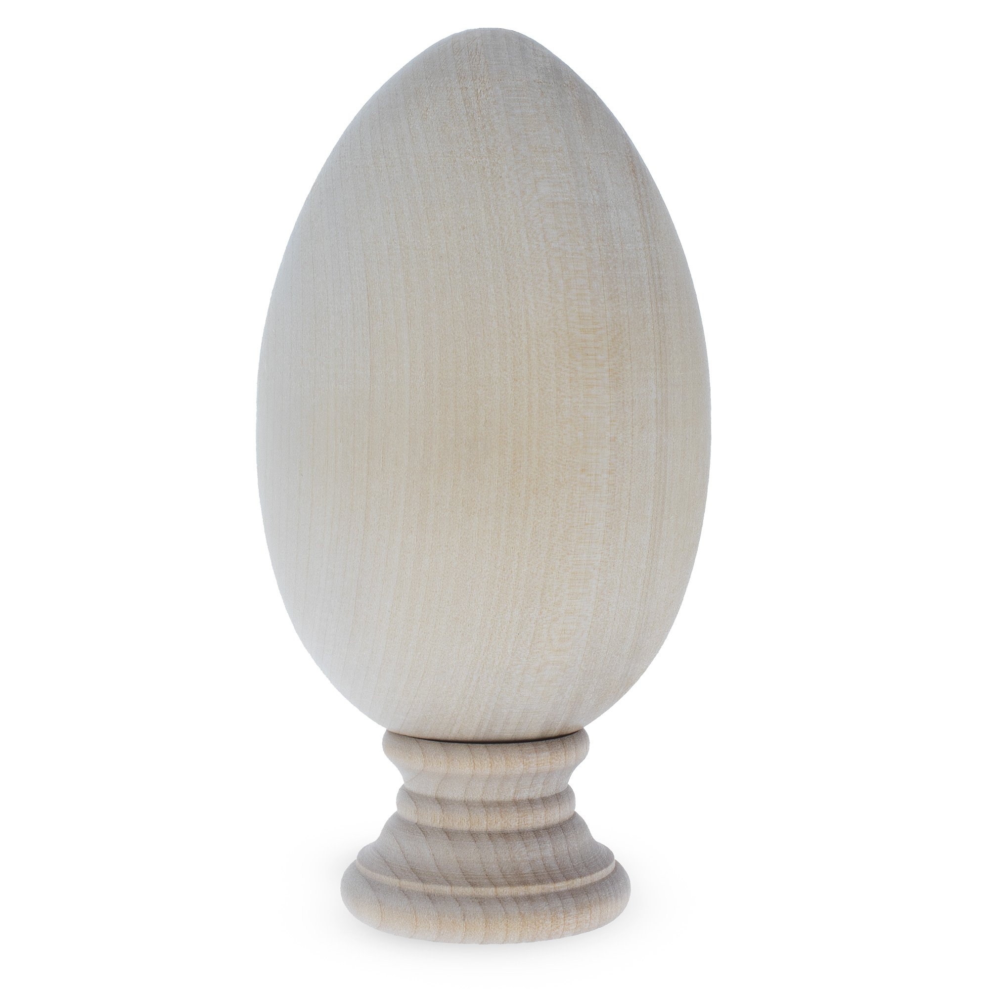 Unfinished Blank Wooden Egg with Detachable Stand 4.25 Inches eBay