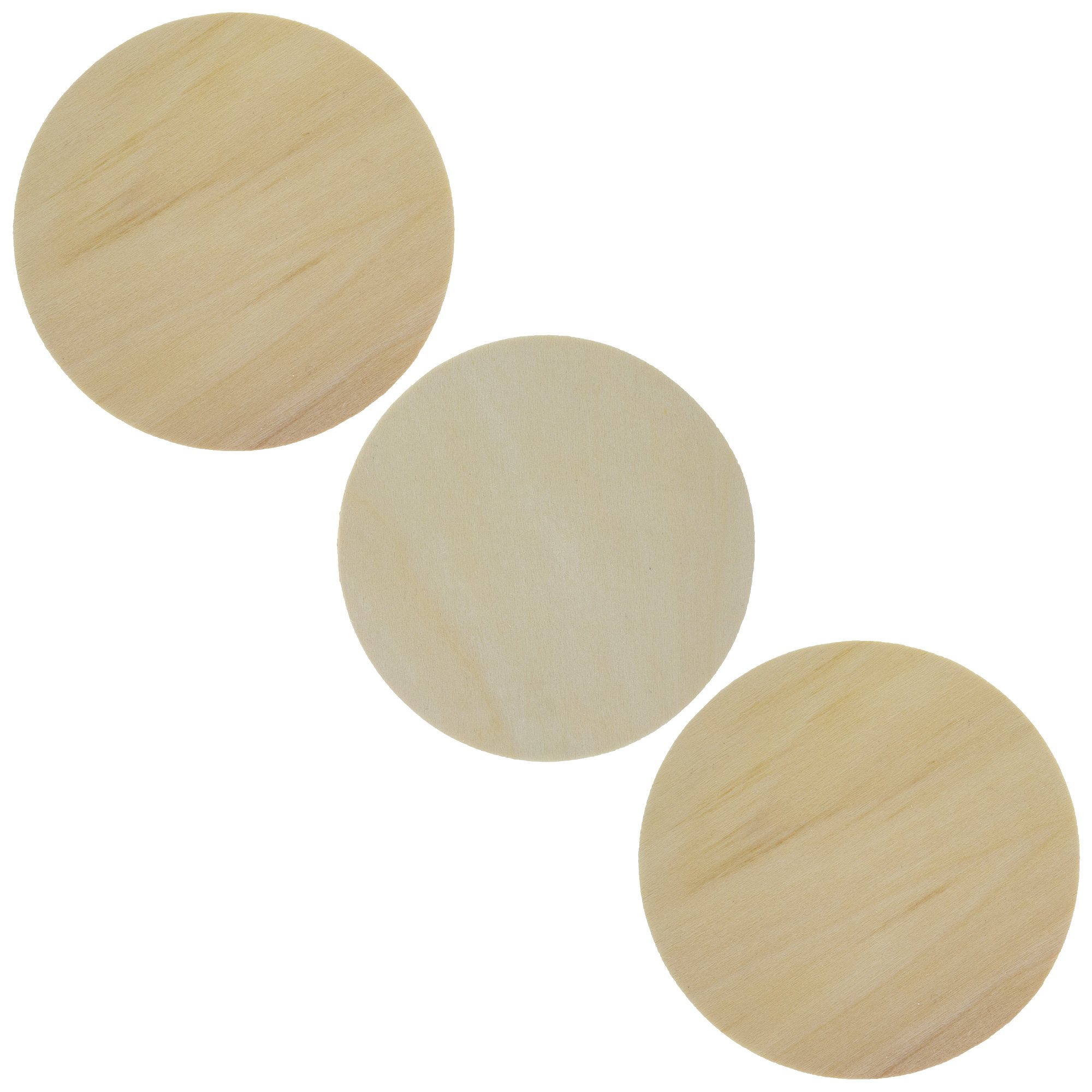 3 Unfinished Wooden Circle Shapes Cutouts DIY Crafts 4 Inches eBay