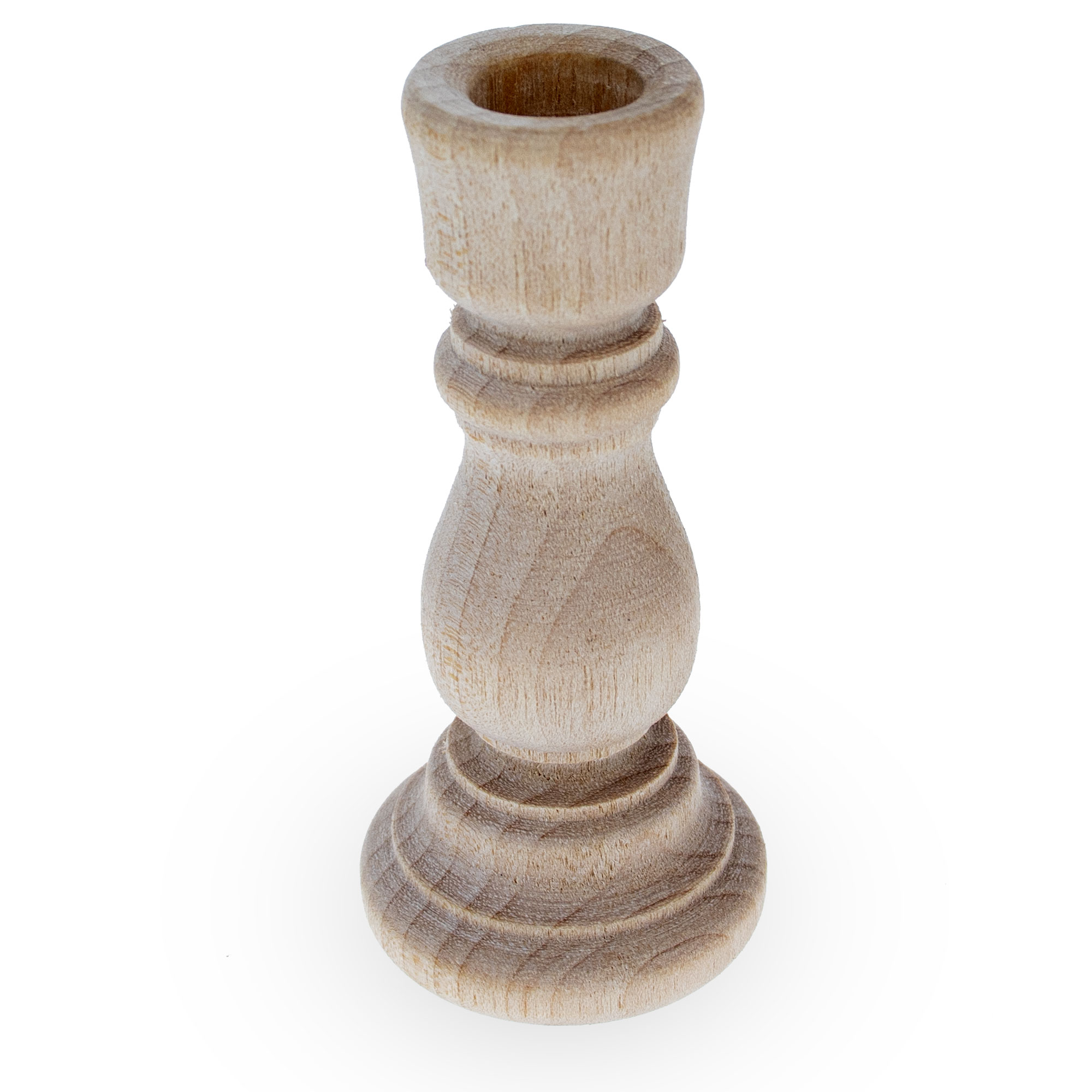 Unfinished Blank Wooden Egg Stand or Candle Holder 3 Inches