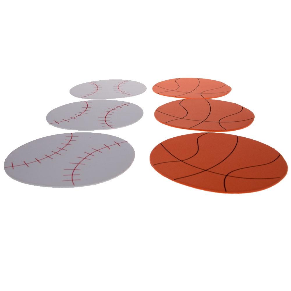 12 Foam Football, Baseball, Basketball, Soccer Ball Cutouts DIY Craft