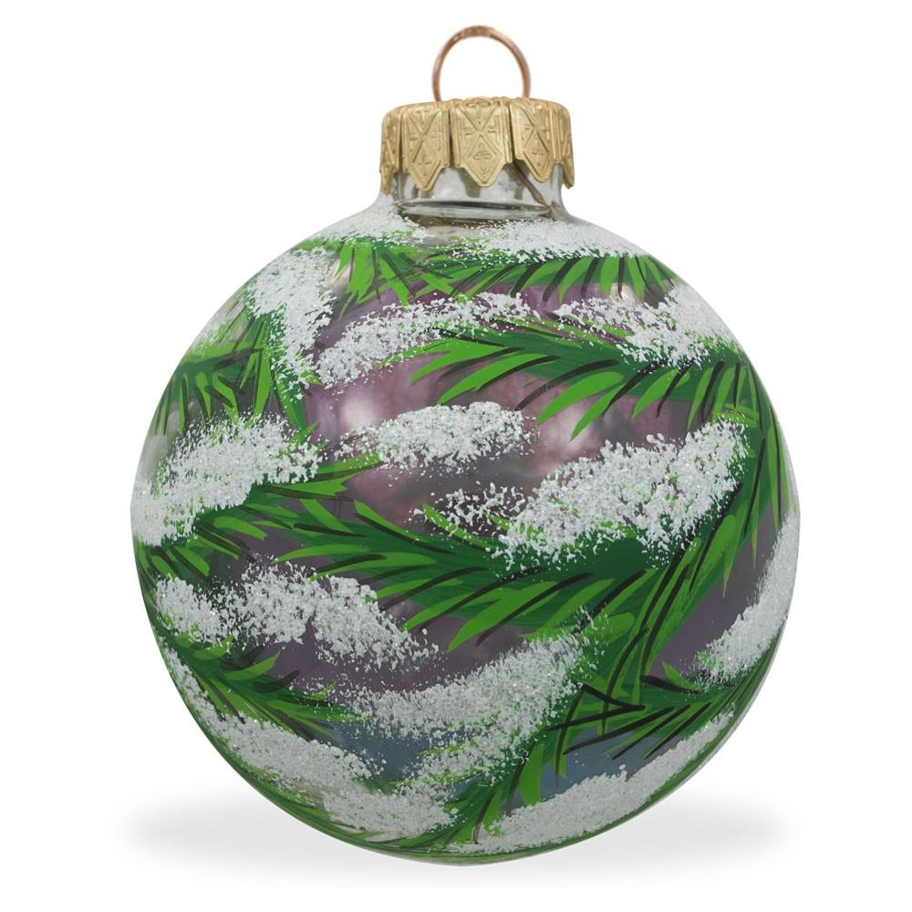 Lime Mouth Blown Glass Christmas Ornament 3.6 Inches