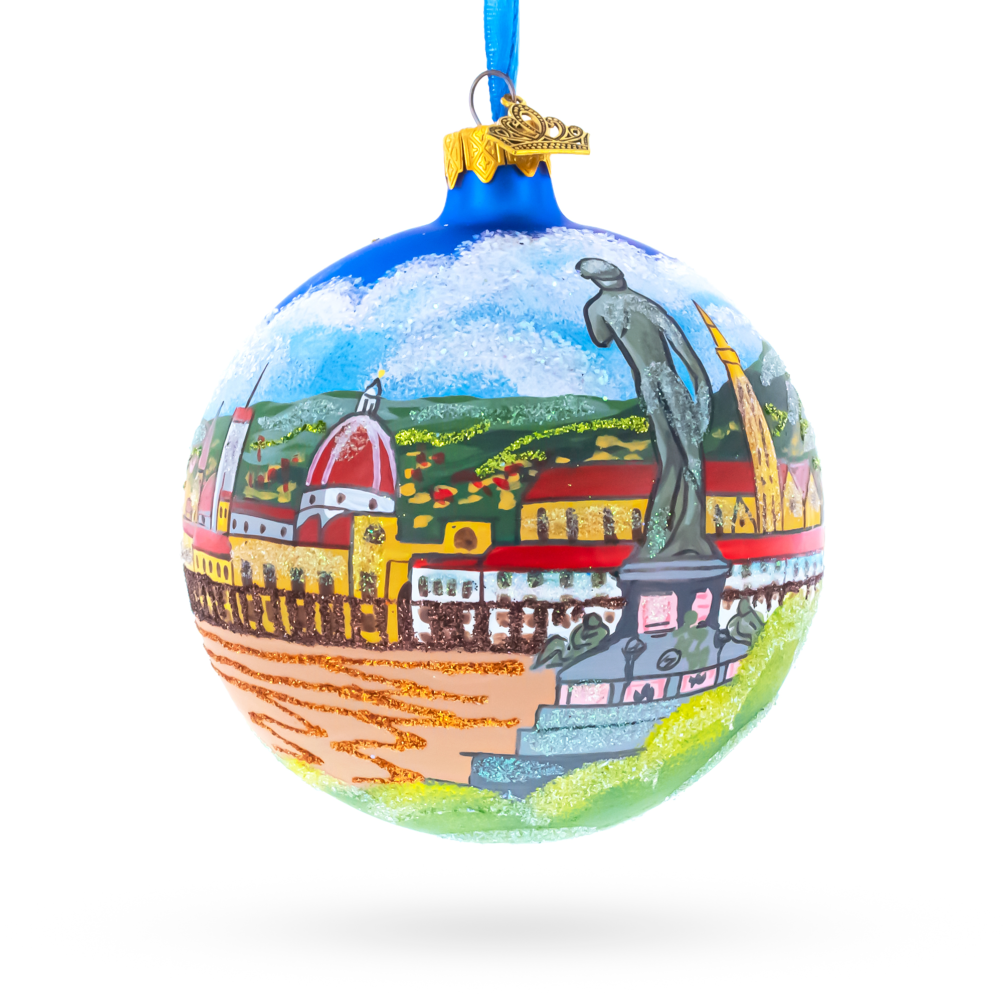 Florence, Italy Glass Ball Christmas Ornament 4 Inches