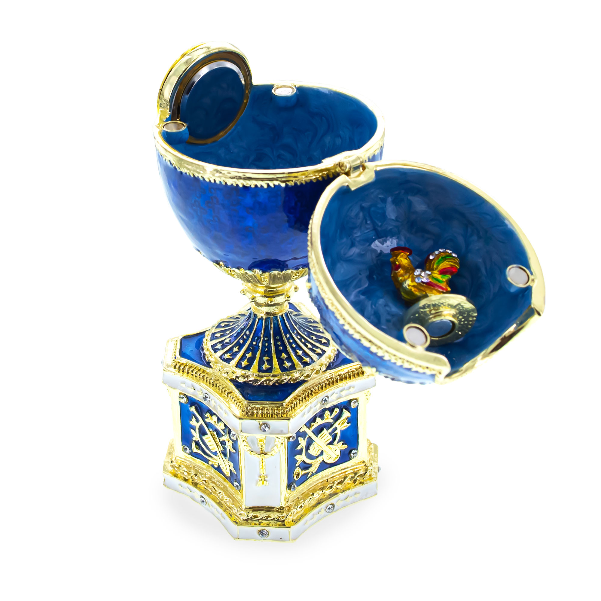 1898 Pelican Royal Egg Glass Ornament 4 Inches