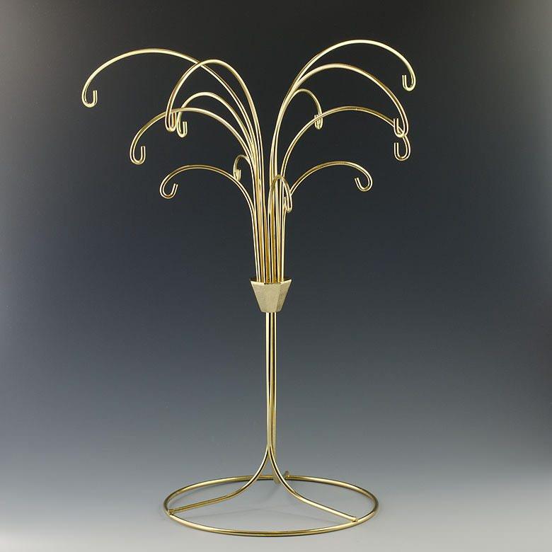 Tree Branches Gold Tone Metal 12 Ornaments Stand 12 Inches 30955722689