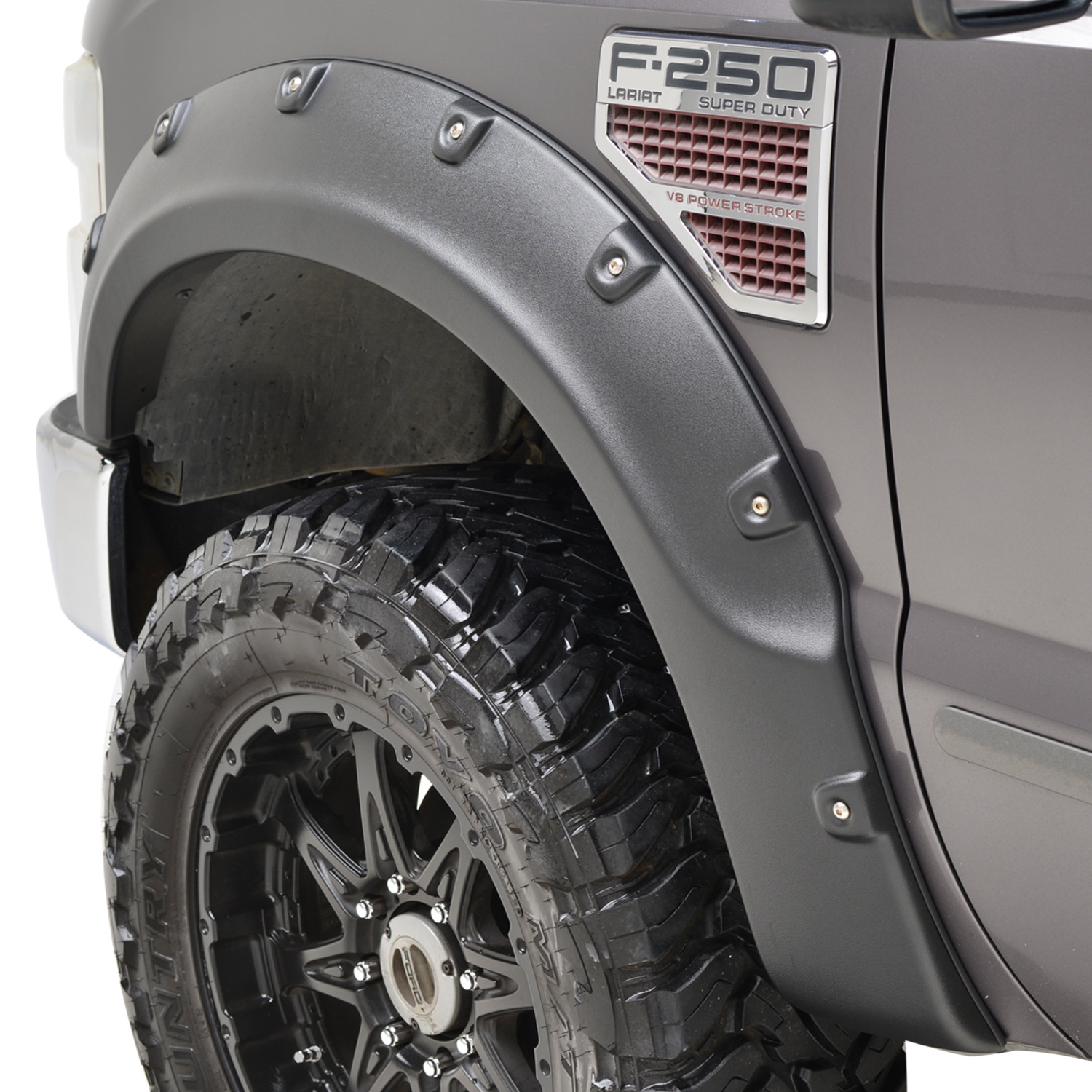 EAG Fender Flares Textured Satin Black 4PCS Fit for 1718 Ford Super