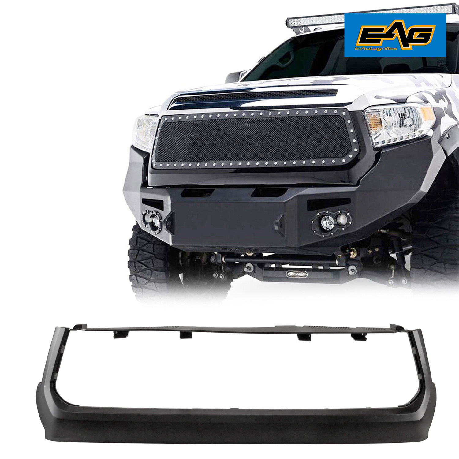 EAG Fits 2014-2018 Toyota Tundra Grille Shell Outer Matte Black ABS Plastic | eBay