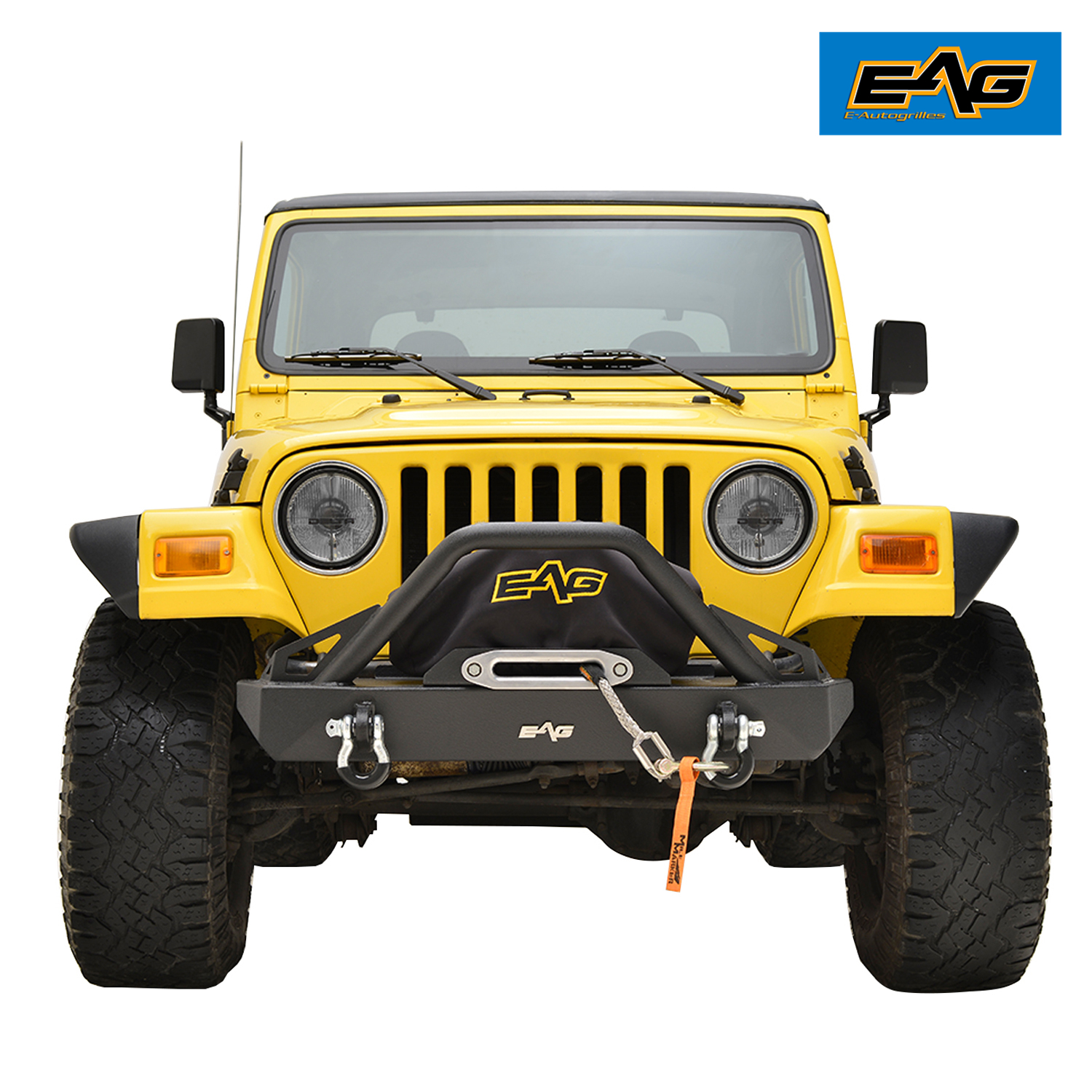 EAG Winch Mounting Plate 12000 lbs Capacity Fit for 87-06 Jeep Wrangler TJ//YJ