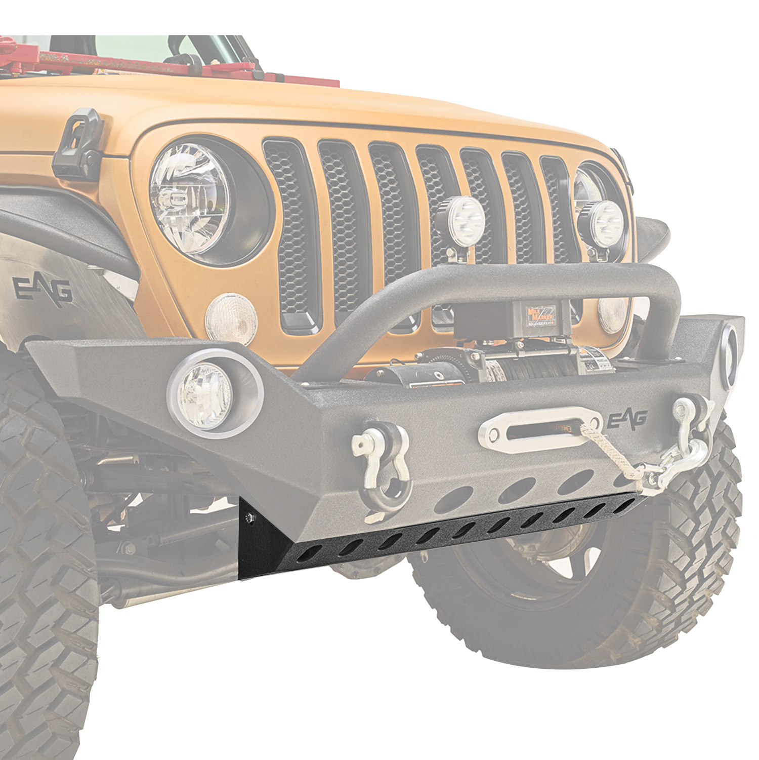 EAG Front Bumper Full Width Skid Plate Guard Fit for 1821 Jeep JL