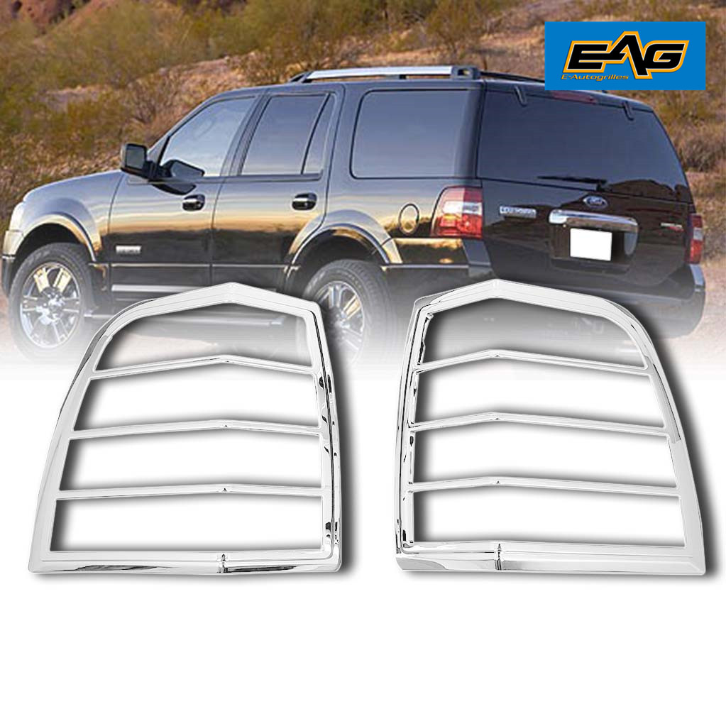 EAG Chrome Taillight Lamp ABS Cover Bezel Trim Kit Fit for 2003-2009 Toyota 4Runner