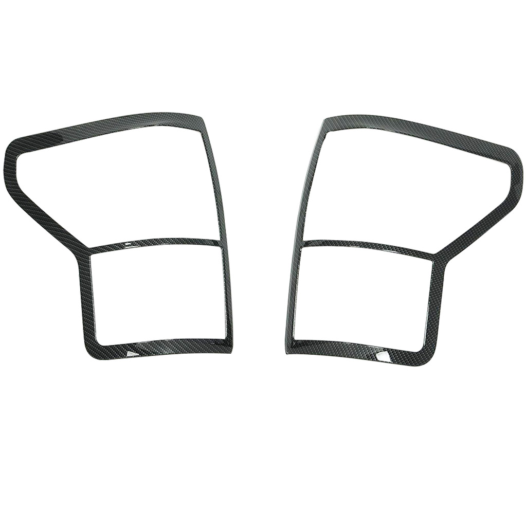 EAG Fits 07-09 Toyota Tundra Tail Light Bezels Cover Black Carbon Fiber Look ABS