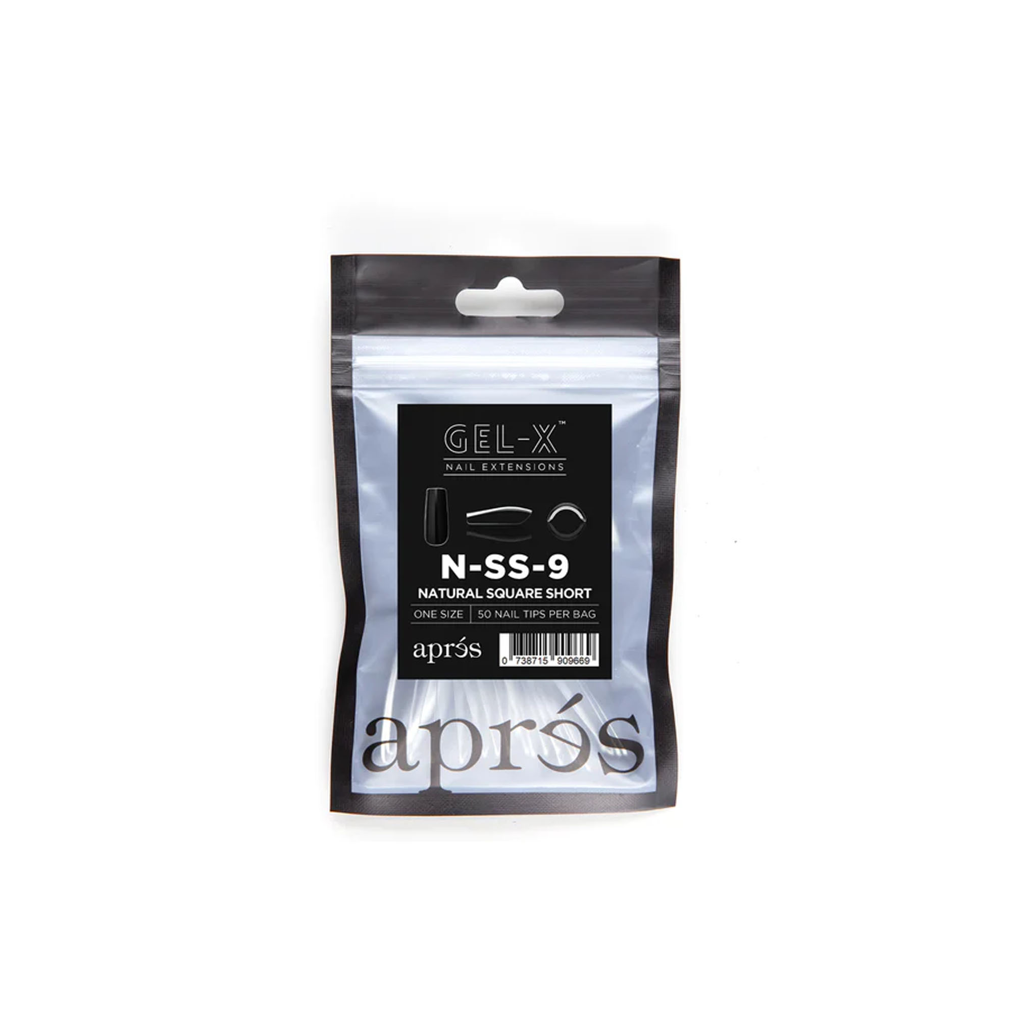 Apres Individual Tips - Natural Square Short #9