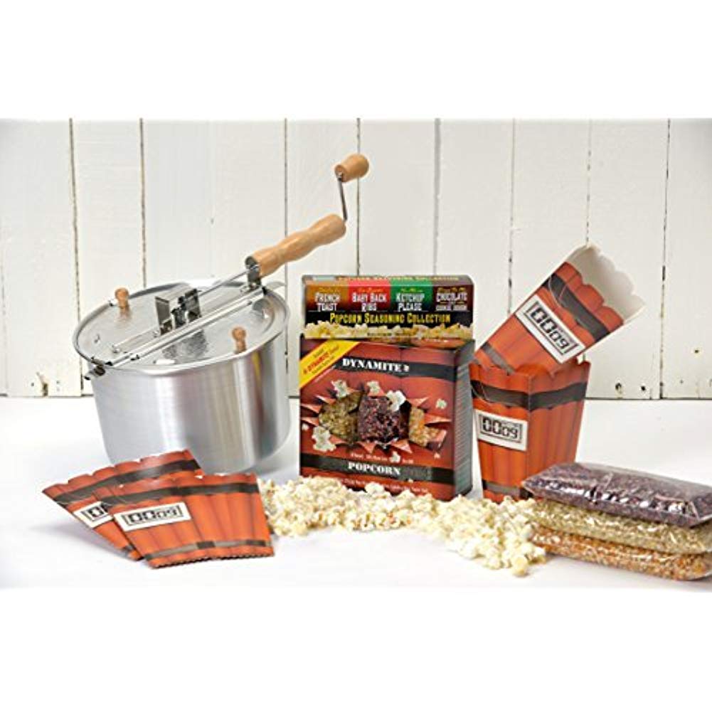 Wabash Valley Farms 36028 36028AMZ Popcorn Popper Kit, Regular, Silver