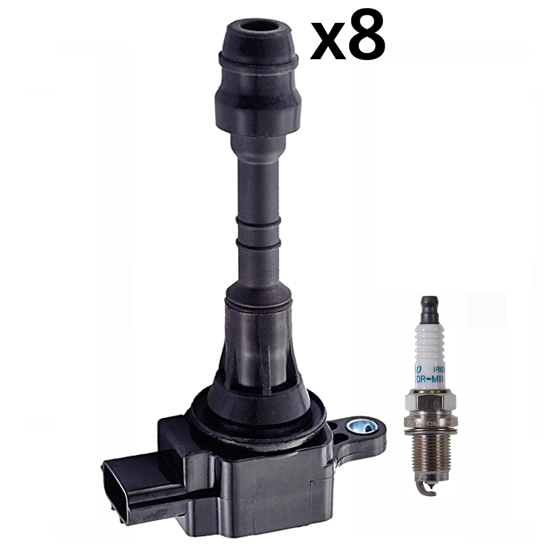 thumbnail image 2 of 8 Ignition Coils + 8 Spark Plugs Set For Nissan Armada Titan Infiniti 5.6L V8 (UF510) 2 of 5