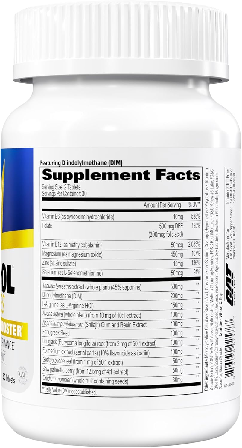 GAT Testrol Original or Gold ES 60 Capsules + Nitraflex Sample [PICK BUNDLE]