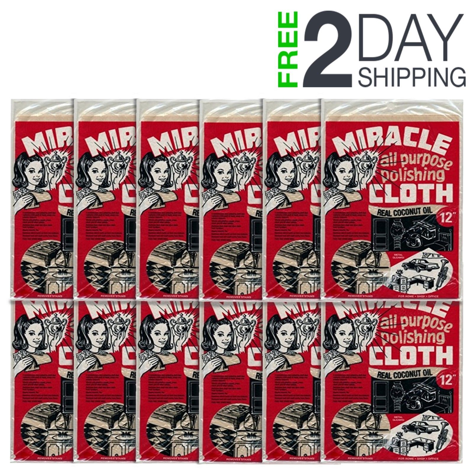 Miracle Cloth All Purpose Polishing Cleaning Towel 6 OR 12 inch MultiPack eBay