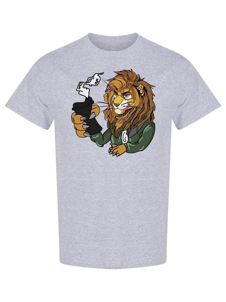 Young Serious Lion In Suit Tee Men's -Image by Shutterstock