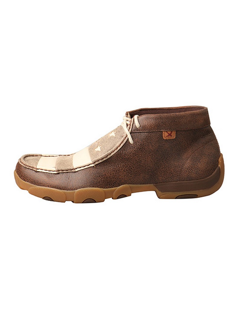 Twisted X Men\'s 14M Driving Mocs D Toe‎ Brown Ivory American Flag Style MDM0075 Twisted X Men main image 3