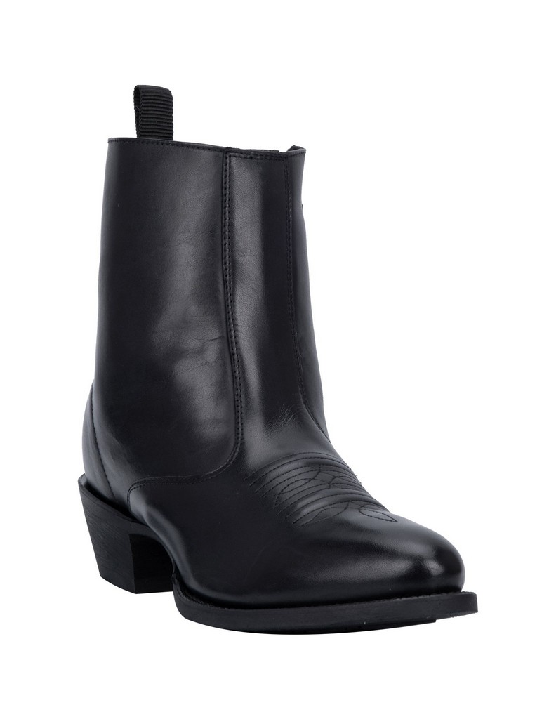 black dress cowboy boots men Soto Boots Mens Black Leather Dress Round Toe Cowboy Boots H50046 main image 1