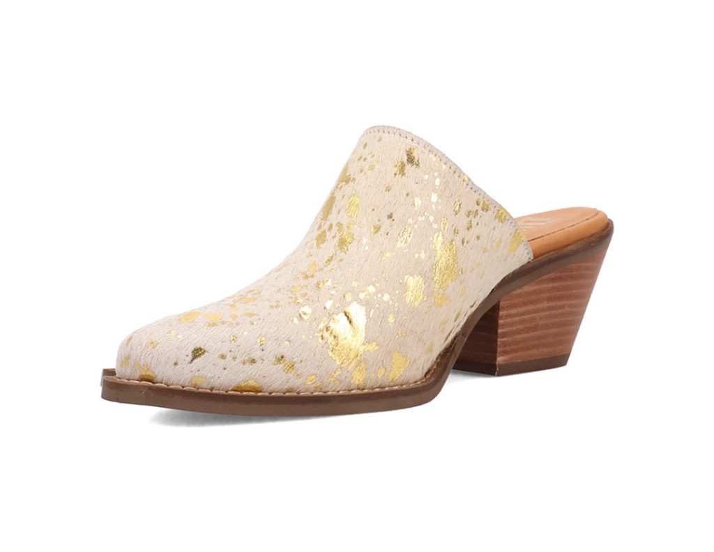 Dingo Western Shoes Womens Cash Cow Hair On Slip On Mule DI2266