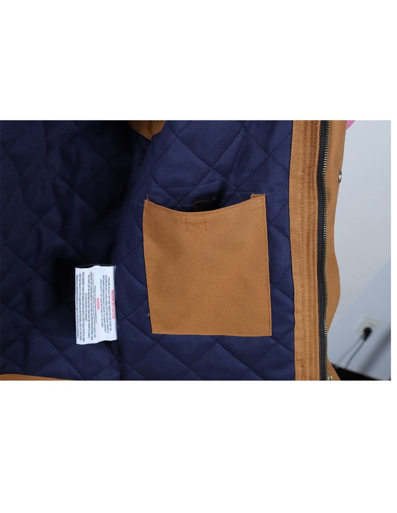 Forge FR Work Vest Mens Canvas Duck Flame Resistant Zip MFRVST-001