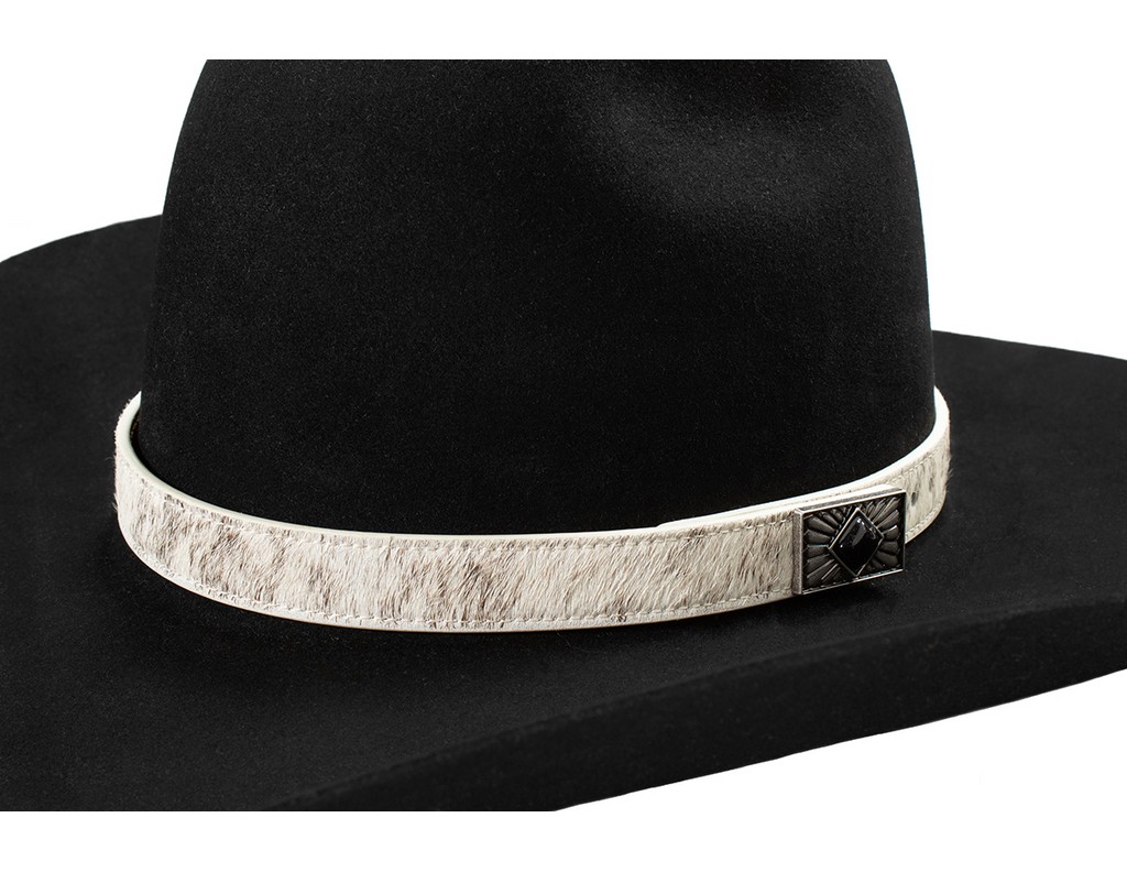 3D Calf Hair Stone Inlay Western Hat Band display picture 2
