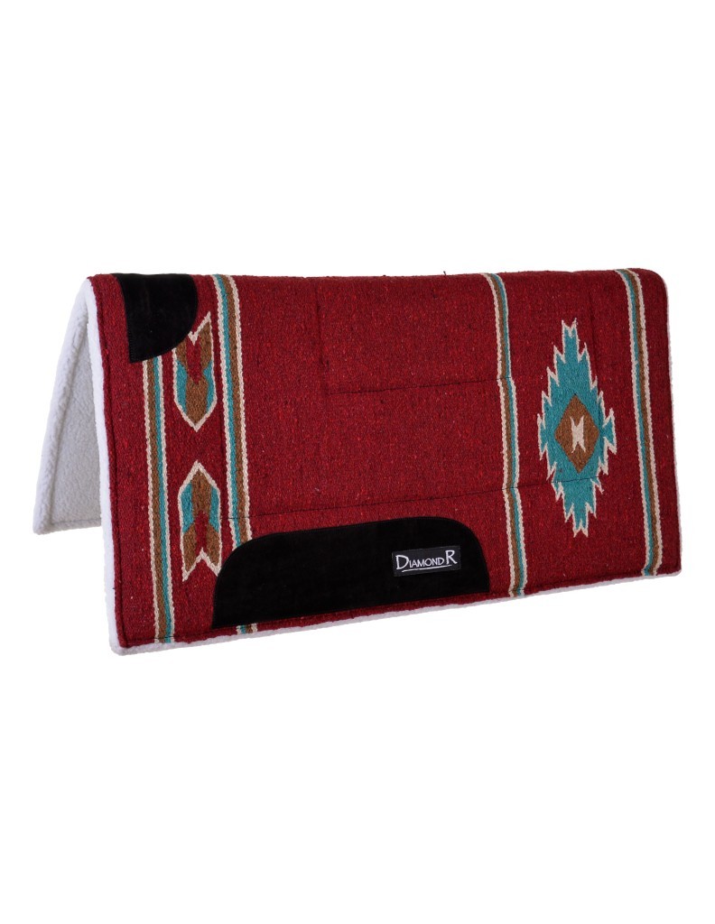Diamond R Saddle Pad Square Fleece Lined Comfort 32 x 32 106-JJ7 - Picture 2 of 4