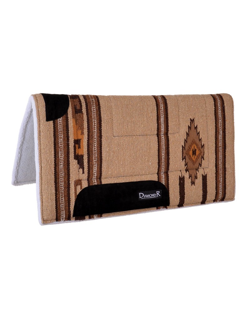 Diamond R Saddle Pad Square Fleece Lined Comfort 32 x 32 106-JJ7 - Picture 3 of 4