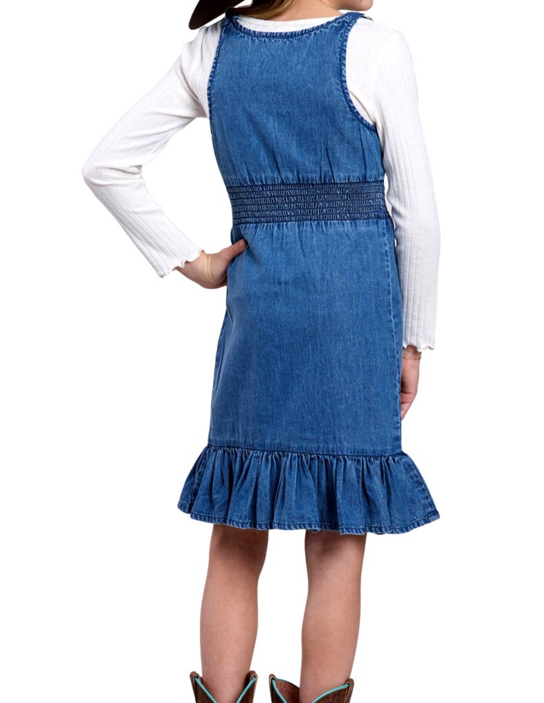 cute sleep dress Denim Western Buckle Strap Mini Dress  Rosegate