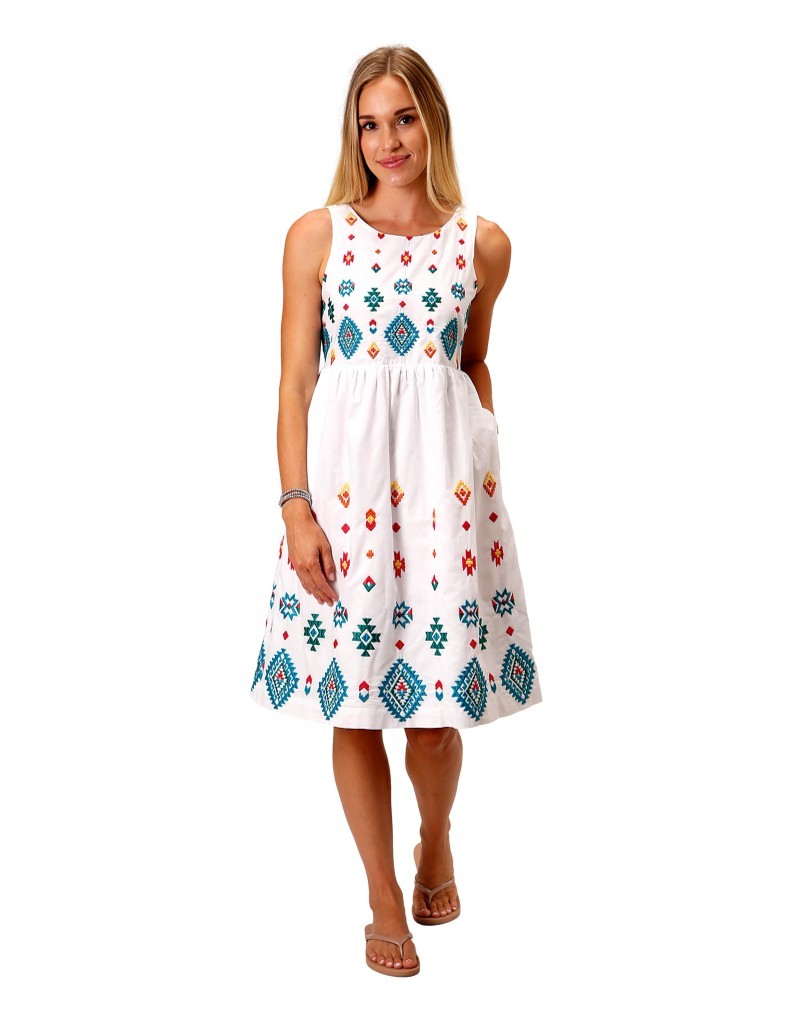 schiffli embroidered dress White Schiffli Embroidered Mini Dress main image 0