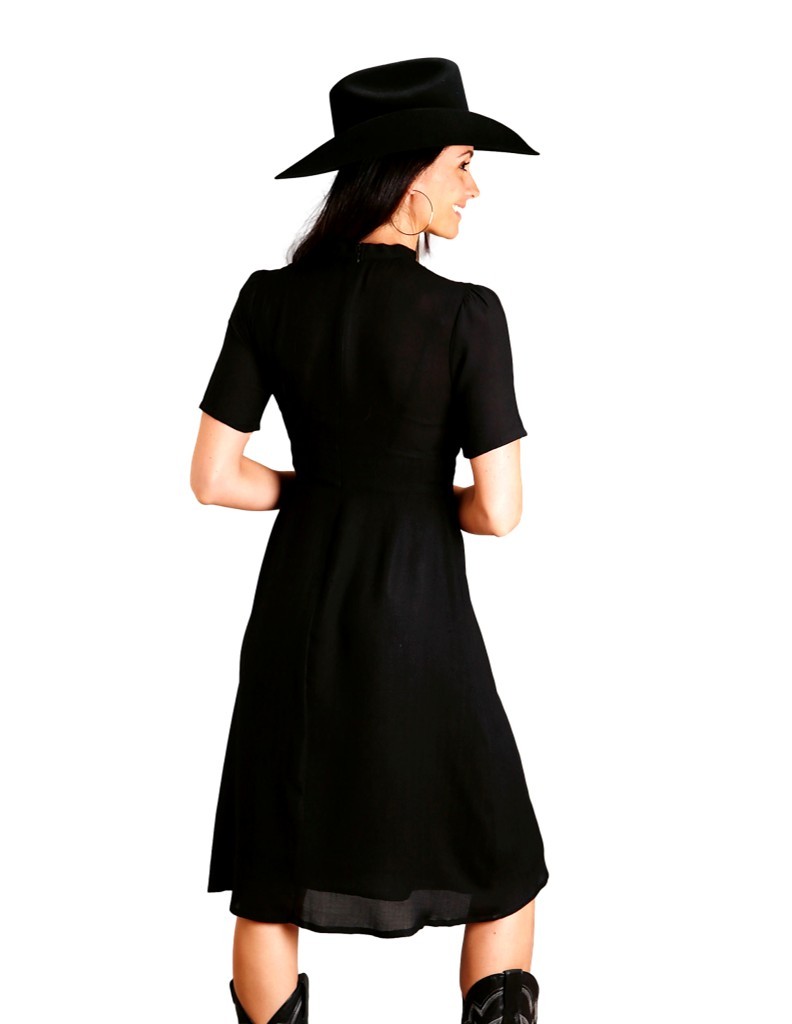 Stetson Women's Twill Zip Black Western Dress