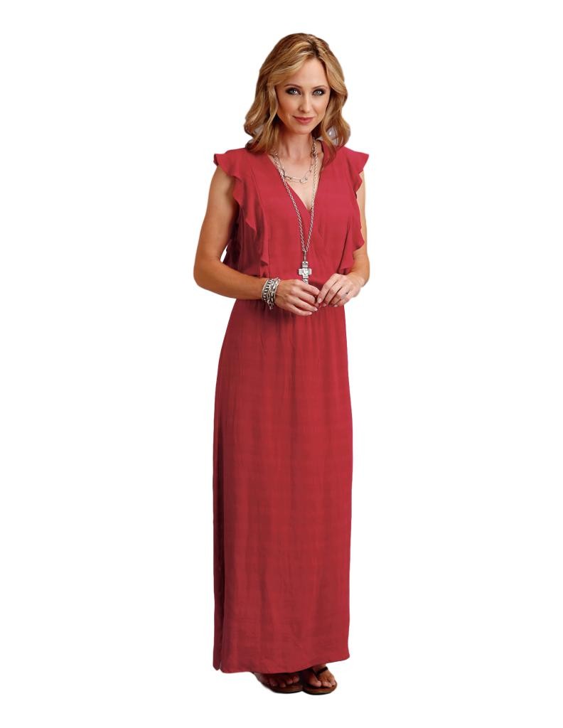 open lace back dress Wrangler Women's Red Strappy Tiered Dress 112365032  Russell's Western Wear,  Inc