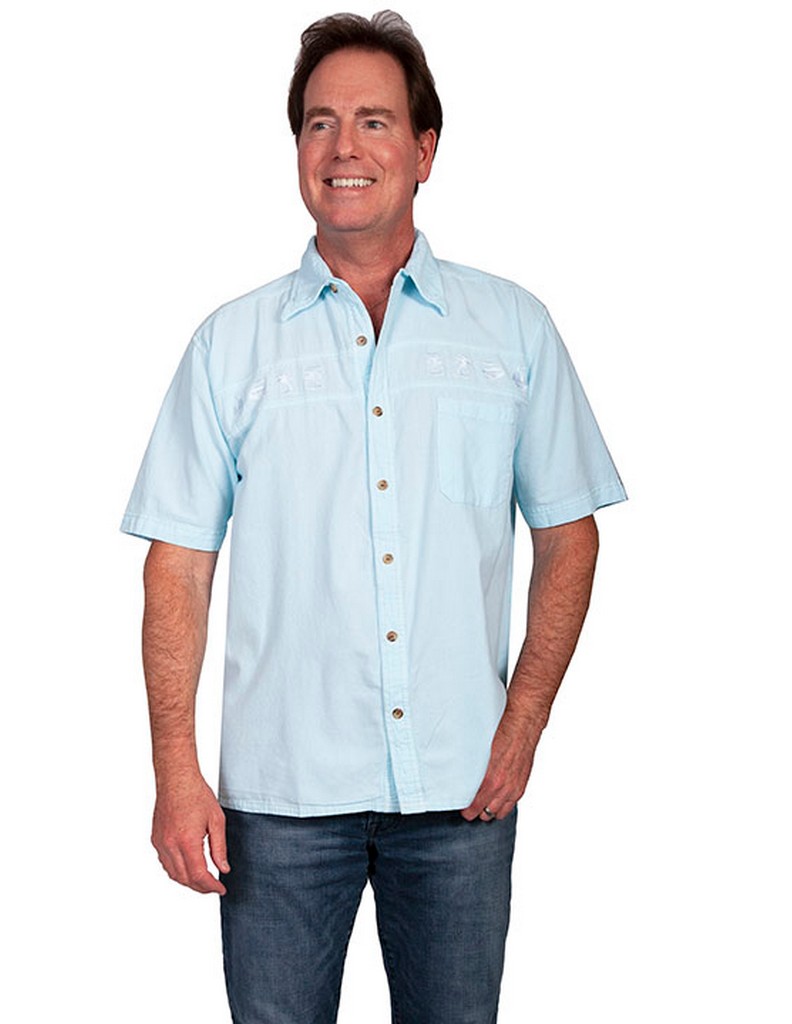 mens short sleeve embroidered western shirts