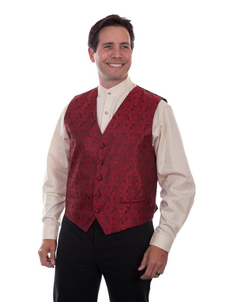 Scully Western Vest Men Paisley Cover Button Formal Rangewear F0_RW093 - Picture 7 of 10